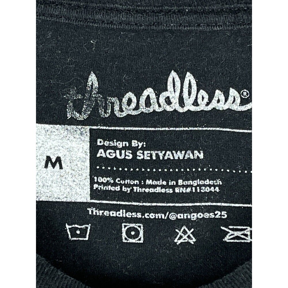 Threadless Astronaut Space Graphic Tee Black Men’… - image 4